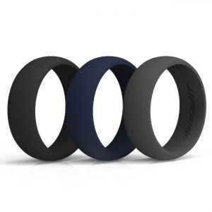 Classic Midnight Silicone rings