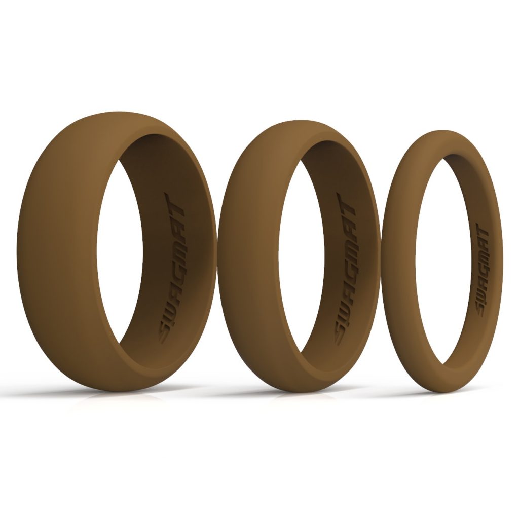 Swagmat Silicone Rings - Multi Pack - Bronze Multi-Width Bronze Silicone Rings