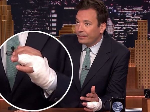 Jimmy Fallon almost lost his finger in an accident at home because he was wearing a metal ring