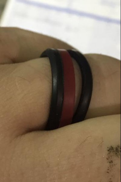Stripe Silicone Ring Split